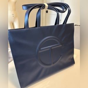 NEW Telfar Large Tote Bag - Cobalt (Blue Metallic) Shopping Bag